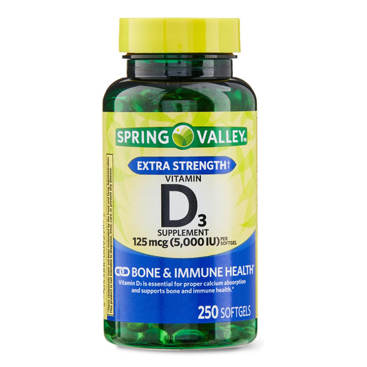 Vitamina D3 de 125 Mcg per Softgel, 5,000 IU, X250