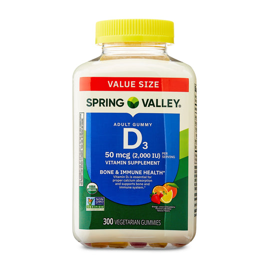 Vitamina D3 de 50 Mcg, 2,000 IU, X300
