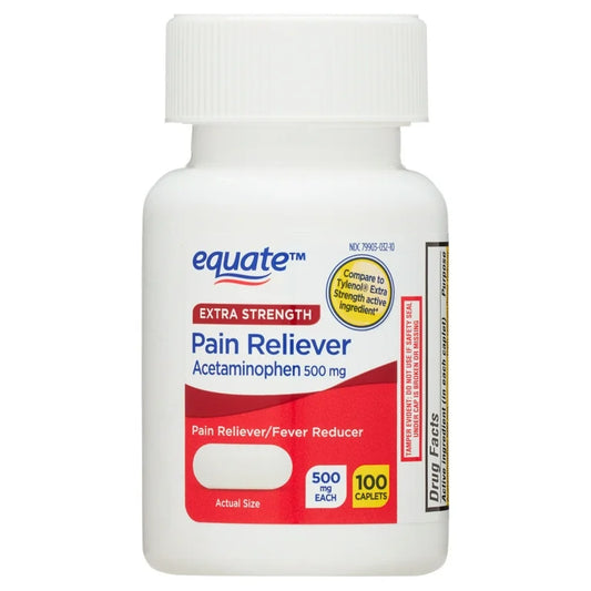 Acetaminofén, marca Equate, 500 mg, 100 pastillas