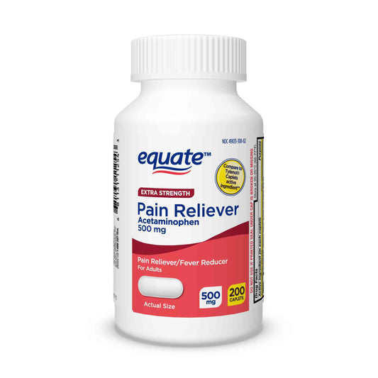 Acetaminofén, marca Equate, 500 mg, 200 pastillas
