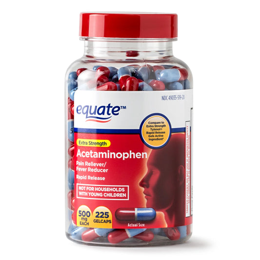 Acetaminofén, 500mg, 225 Cápsulas en Gel